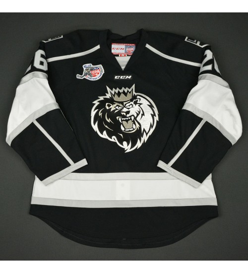 Custom 2014 2015 AHL Manchester Monarchs 37 Nick Shore Hockey Jersey Black